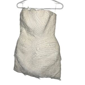 Zimmermann White Tama Filigree-Embellished Minidress - COTTON & LINEN Size 6